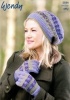 Knitting Pattern - Wendy 5934 - Merino 4 Ply - Beret & Gloves